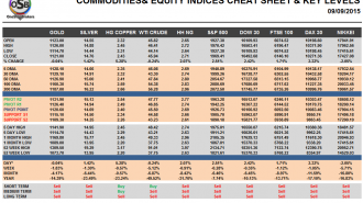 Commodities and Indices Cheat Sheet September 09