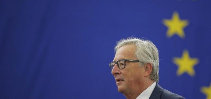 European Commission President Juncker arrives to address the European Parliament during a debate on The State of the European Union in Strasbourg